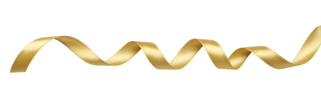 Shiny golden ribbon for gift decoration and festive ornaments elegant decorative element for holiday greetings awards ceremonies birthday anniversaries special occasions