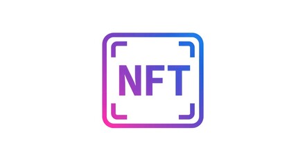 NFT Icon with Gradient Border - Digital Asset Representation.