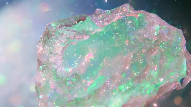 Iridescent abstract texture with sparkling points of light