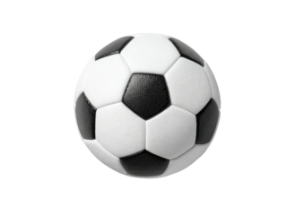 Classic soccer ball with black/white pentagon pattern