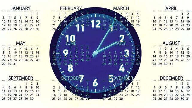 A calendar and a clock symbolizing the passing of time