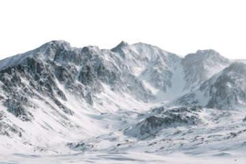 Snowy mountain range against dark sky