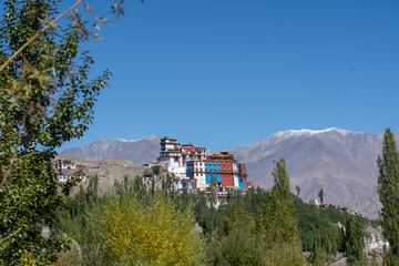 Matho, India - September 23, 2025: Exterior of Matho Monastery in Ladakh region