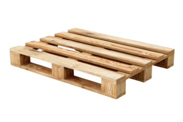 Wood pallet, light colored, stacked boards