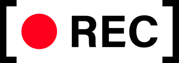 Rec indicator for video record live Rec recording record button studio video stream broadcasting live online Recording Sign with Red Circle and Recorder Symbol, Black and White Recording Indicator REC