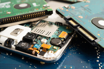 Repairing and upgrade circuit mainboard of notebook, electronic, computer hardware and technology.