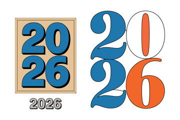 The numbers 2026 are stylized in two different ways, indicating a coming year.