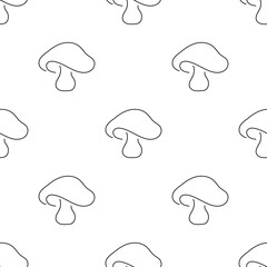 mushroom seamless pattern isolated on transparent background.