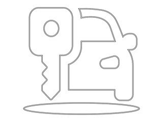 Car Renting line art design