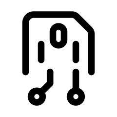 File Link Professional Line Icon. Modern vector illustration representing file sharing, document linking, and online data connection.
