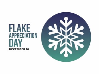 Celebrate flake appreciation day on december 16th with a beautiful snowflake graphic