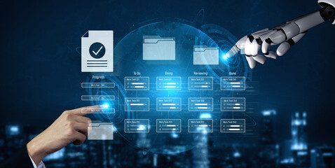 AI enhances task workflow management with real-time progress tracking, status visualization, and automated updates to optimize productivity and team coordination Vouch