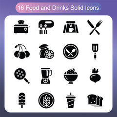 Gourmet Cooking And Culinary Art Elements &ndash; Solid Icons Set 10