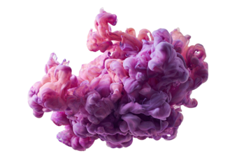 Pink-purple cloud of pigment floating in a void
