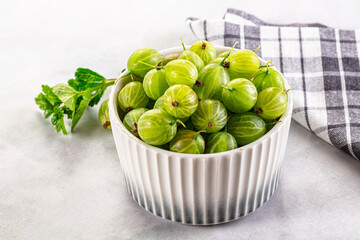 Ripe sweet juicy green gooseberry