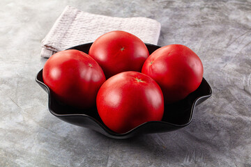 Raw ripe red juicy tomato