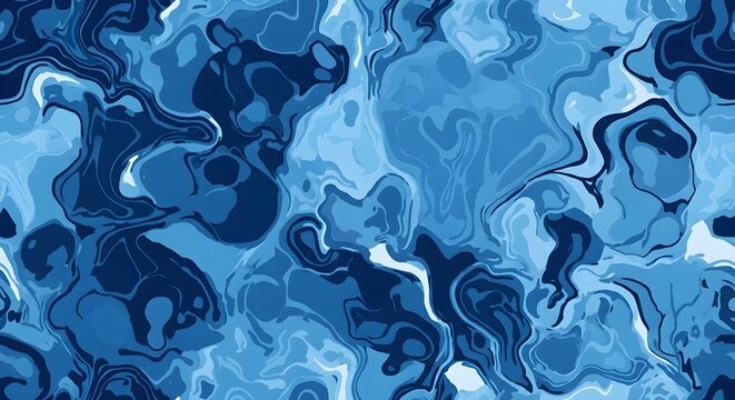 Abstract swirling blue liquid marble background, a modern design for creative digital projects. - Powered by Adobe