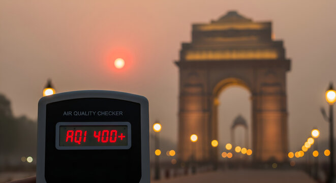 Delhi Air Pollution Crisis: AQI 400+ at India Gate