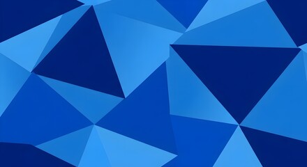 Obraz premium Abstract geometric background with sharp blue polygonal shapes and gradients