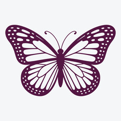 Purple Butterfly Illustration Design