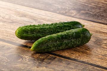 Raw fresh ripe green cucucmbers