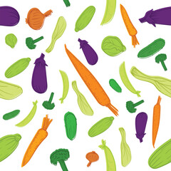 seamless background with vegetables