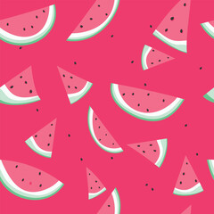 seamless background with watermelon