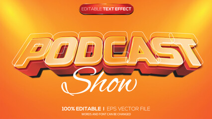 3d text effect podcast show theme