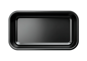 Dark, rectangular baking dish with rounded corners