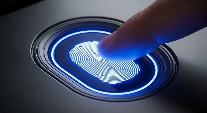 Fingerprint scanning technology for secure access and identification.