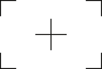 Smartphone camera viewfinder frame. Camera video recording screen template for overlay. Transparent PNG and vector illustration. Focus Camera Png