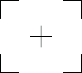 Smartphone camera viewfinder frame. Camera video recording screen template for overlay. Transparent PNG and vector illustration. Focus Camera Png