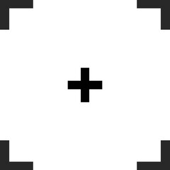 Fototapeta premium Smartphone camera viewfinder frame. Camera video recording screen template for overlay. Transparent PNG and vector illustration. Focus Camera Png