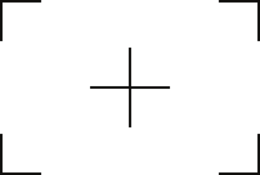 Smartphone camera viewfinder frame. Camera video recording screen template for overlay. Transparent PNG and vector illustration. Focus Camera Png