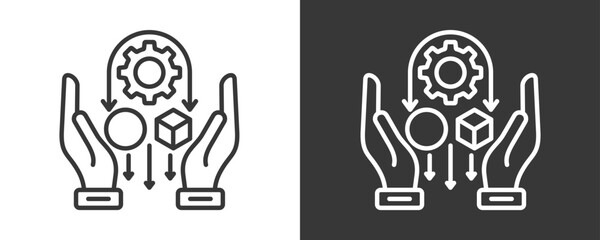Transformation Icon Set Vector Collection Isolated In Black And White