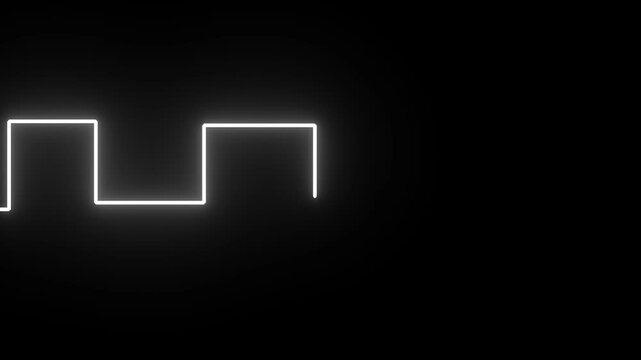 Abstract white glowing geometric line drawing animation on black background creating a minimalistic tech-inspired pattern, dynamically growing and retracting.