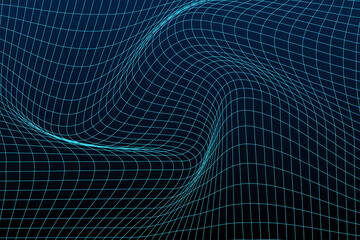 Futuristic Grid Wave Background
