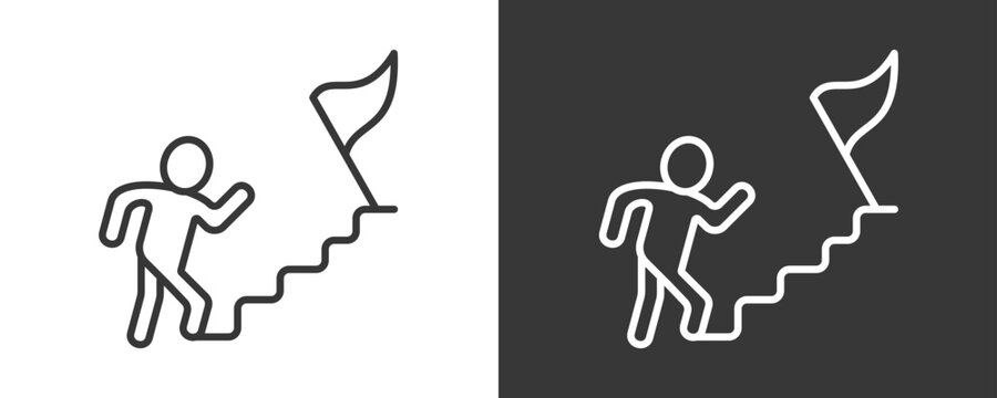 Ambition Icon Set Vector Collection Isolated In Black And White