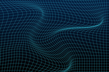 Futuristic Grid Wave Background