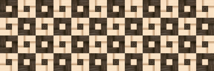 square wooden pattern background. light and dark wood square.