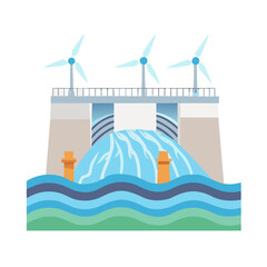 Renewable Hydro Power Icon