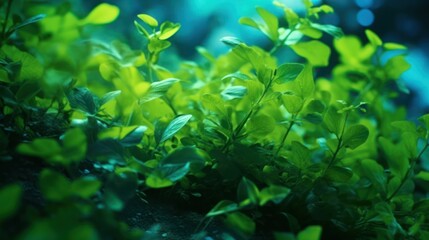 Green leaf and fresh water light on a colorful tropical fish in the aqulush, vibrant, verdant foliage, dense green leaves, dappled sunlight, natural, organic, serene, tranquil, peaceful, mysticalarium