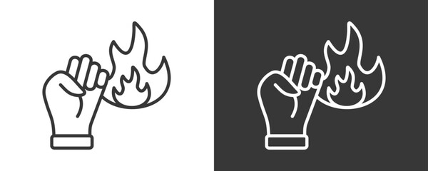 Courage Icon Set Vector Collection Isolated In Black And White