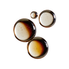 Intricate macro photography showcases a cluster of soap bubbles in close-up, the iridescent surfaces reflecting light and revealing delicate internal structures.