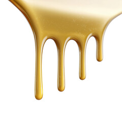 A close-up captures the luscious descent of golden caramel, cascading in a mesmerizing, smooth flow of sweetness. It's a testament to the art of culinary delights.