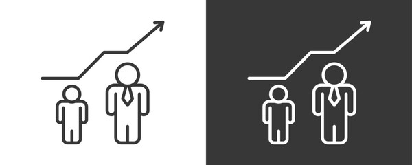 Personal Development Icon Set Vector Collection Isolated In Black And White