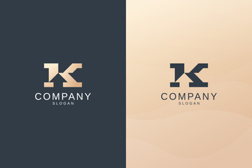 Letter k logo design for various types of businesses and company, modern, geometric letter k logo