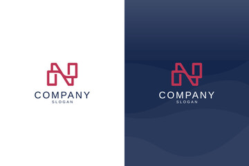 Letter N logo design for various types of businesses and company. colorful, modern, geometric letter N logo