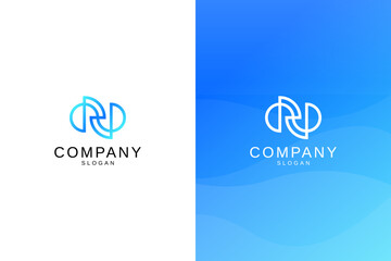 Letter N logo design for various types of businesses and company. colorful, modern, geometric letter N logo