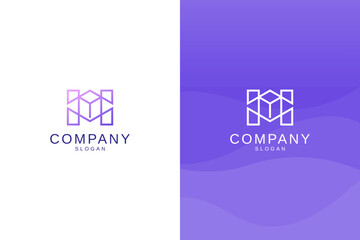 Letter M logo design for various types of businesses and company, modern, geometric letter M logo